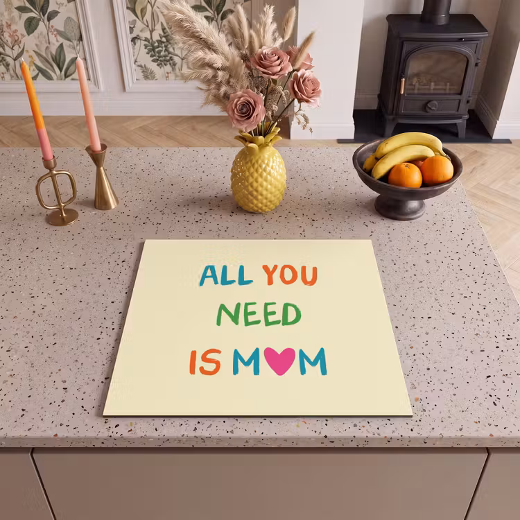 Herdabdeckplatte - Herz - Mutter - Text - Bunt — 3