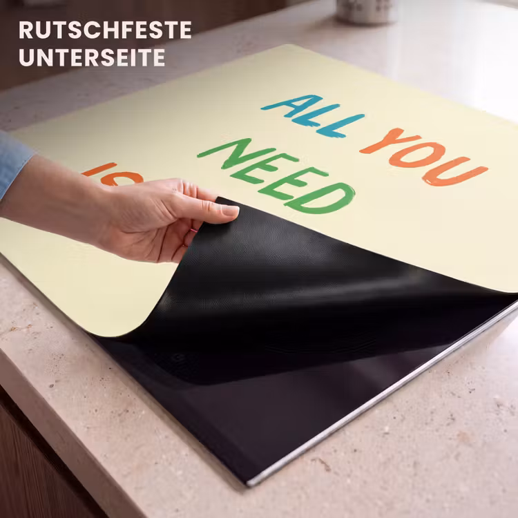 Herdabdeckplatte - Herz - Mutter - Text - Bunt — 6