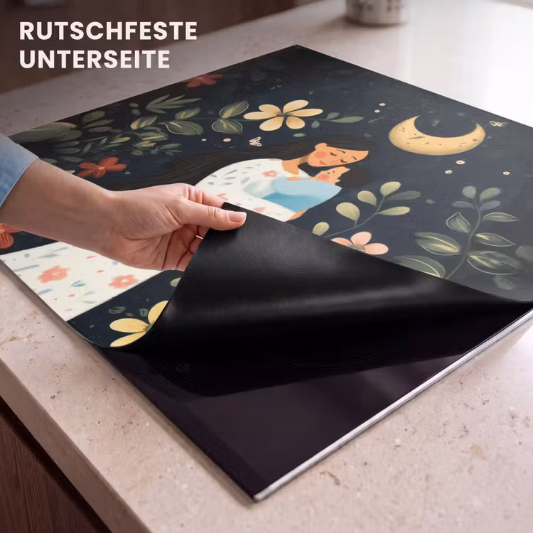 Herdabdeckplatte - Mutter - Kind - Bunt - Blumen — 6