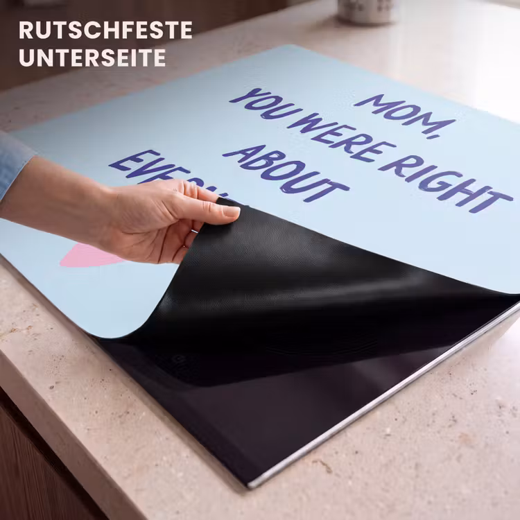 Herdabdeckplatte - Mutter - Zitat - Blau — 6