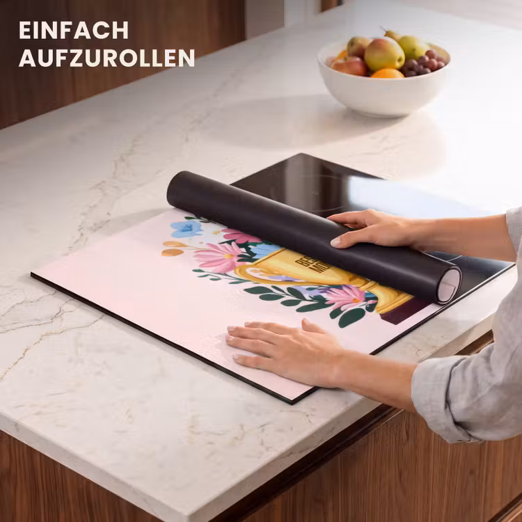 Herdabdeckplatte - Trophäe - Beste Mutter - Blumen - Bunt — 7