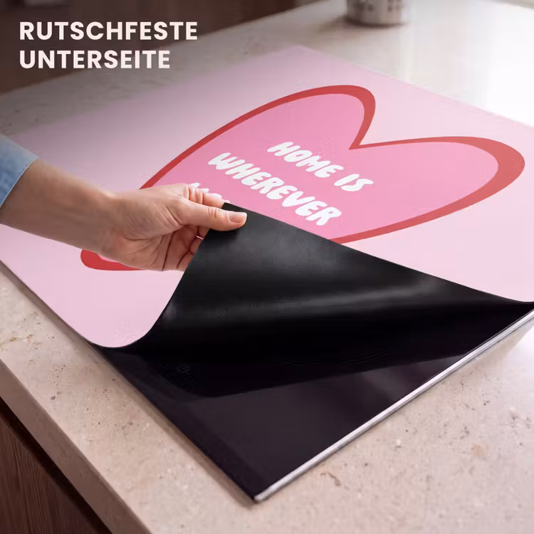 Herdabdeckplatte - Zitat - Mutter - Rosa — 6