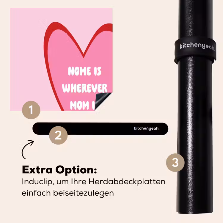 Herdabdeckplatte - Zitat - Mutter - Rosa — 8