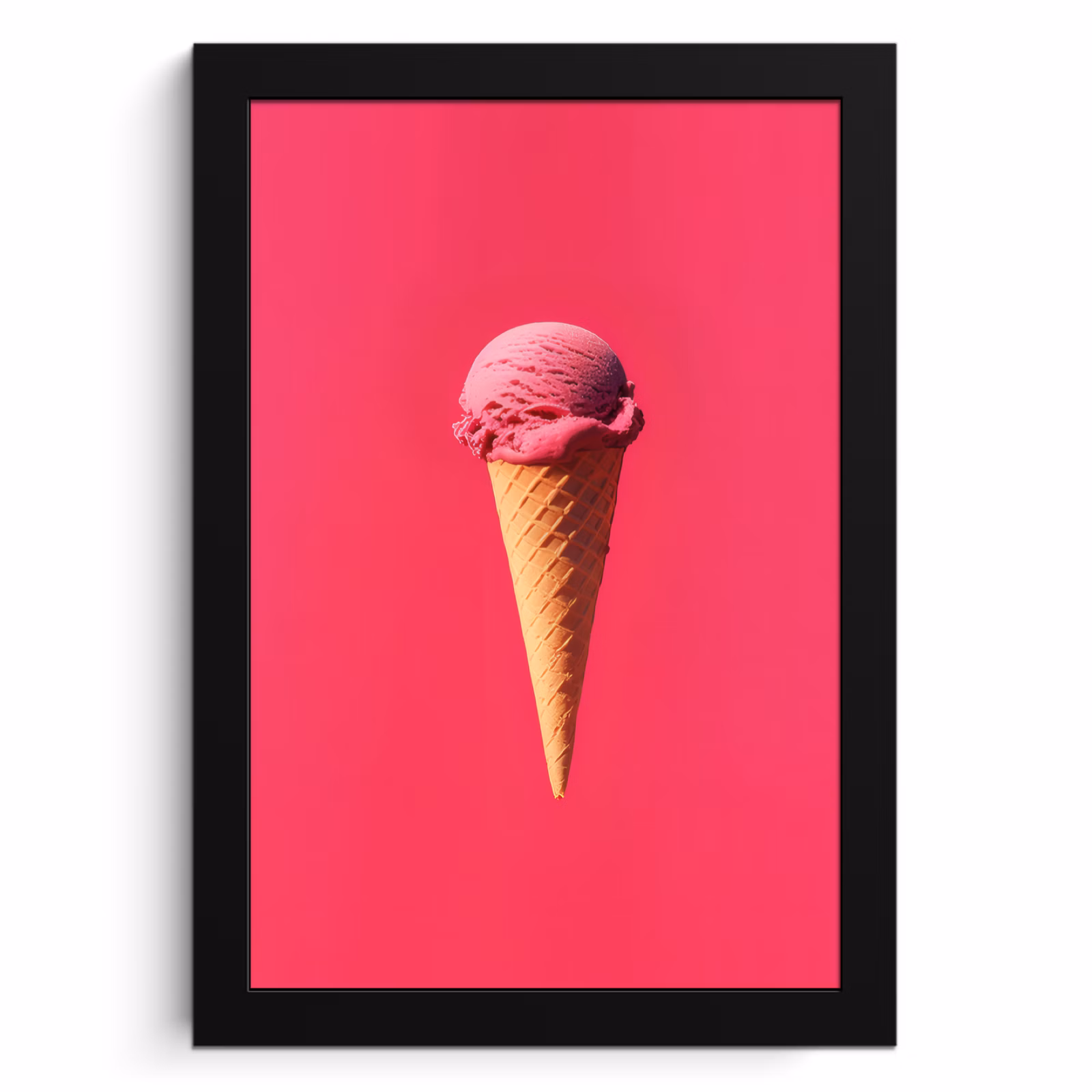 Bilder mit Rahmen - Schaufel Eiscreme - Rosa - Horn — 1