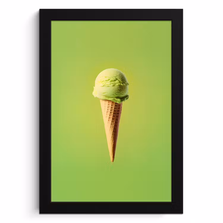 Bilder mit Rahmen - Horn - Schaufel Eiscreme - Grün — 1