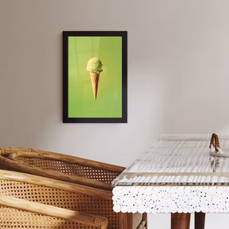 Bilder mit Rahmen - Horn - Schaufel Eiscreme - Grün — 3