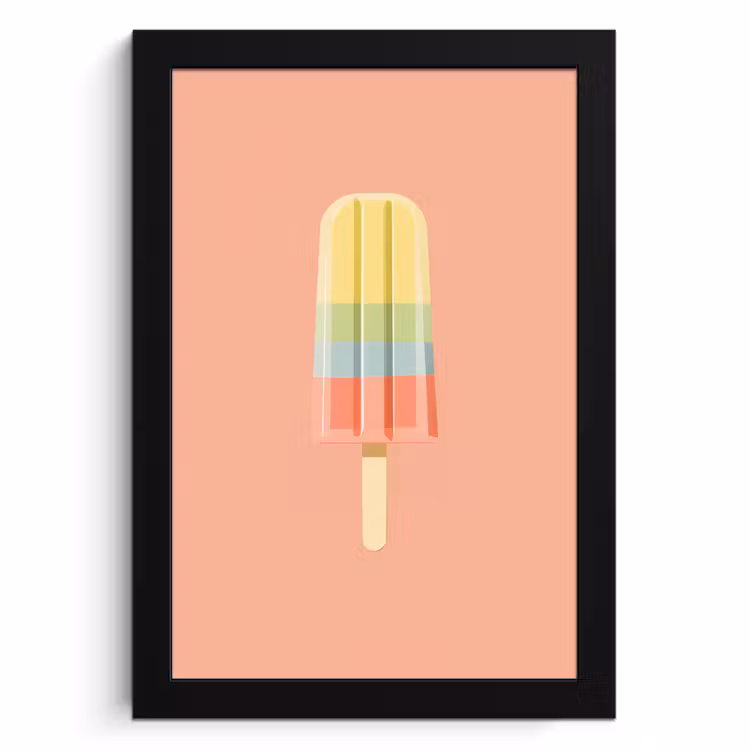 Bilder mit Rahmen - Wassereis - Pastelltöne - Minimalistisch — 1