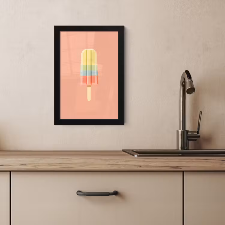 Bilder mit Rahmen - Wassereis - Pastelltöne - Minimalistisch — 4
