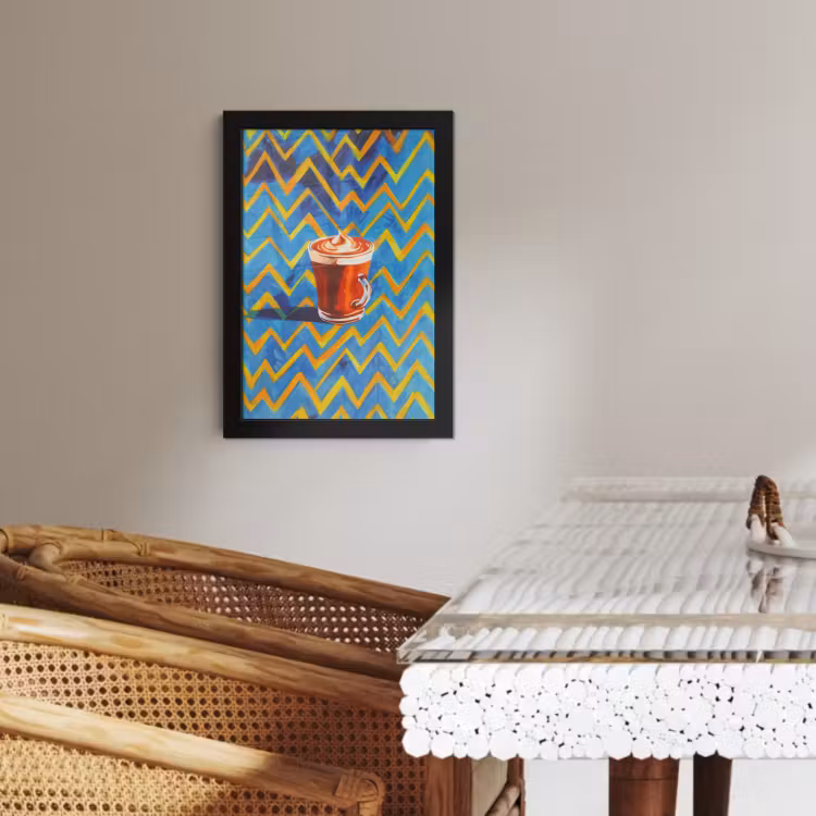 Bilder mit Rahmen - Becher - Kaffee - Zickzack - Schlagsahne — 4
