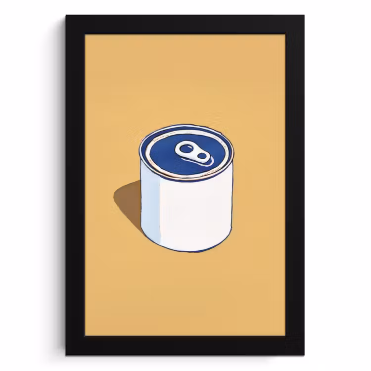 Bilder mit Rahmen - Dose - Minimalistisch - Blau - Illustration — 1