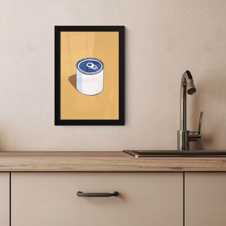 Bilder mit Rahmen - Dose - Minimalistisch - Blau - Illustration — 4