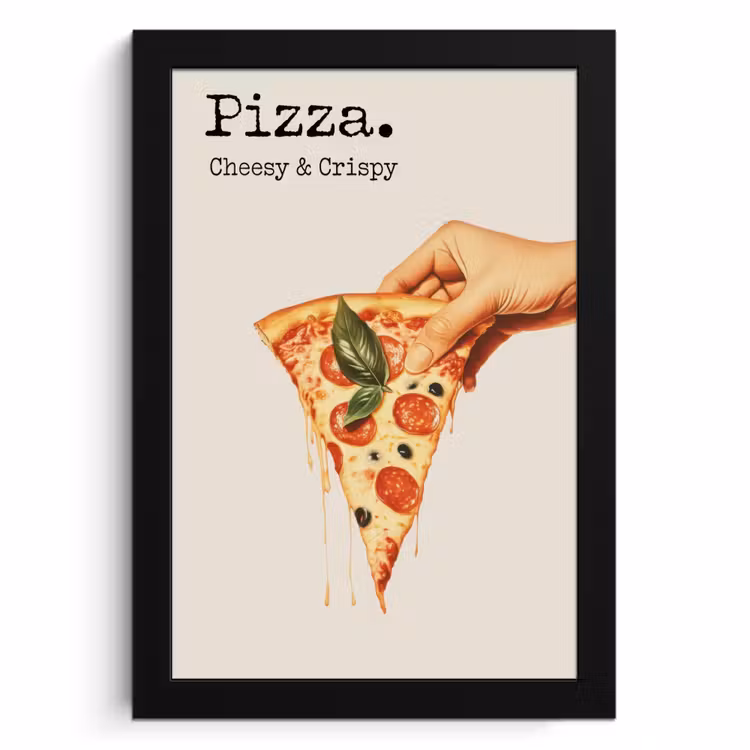 Bilder mit Rahmen - Pizza - Käse - Peperoni — 1