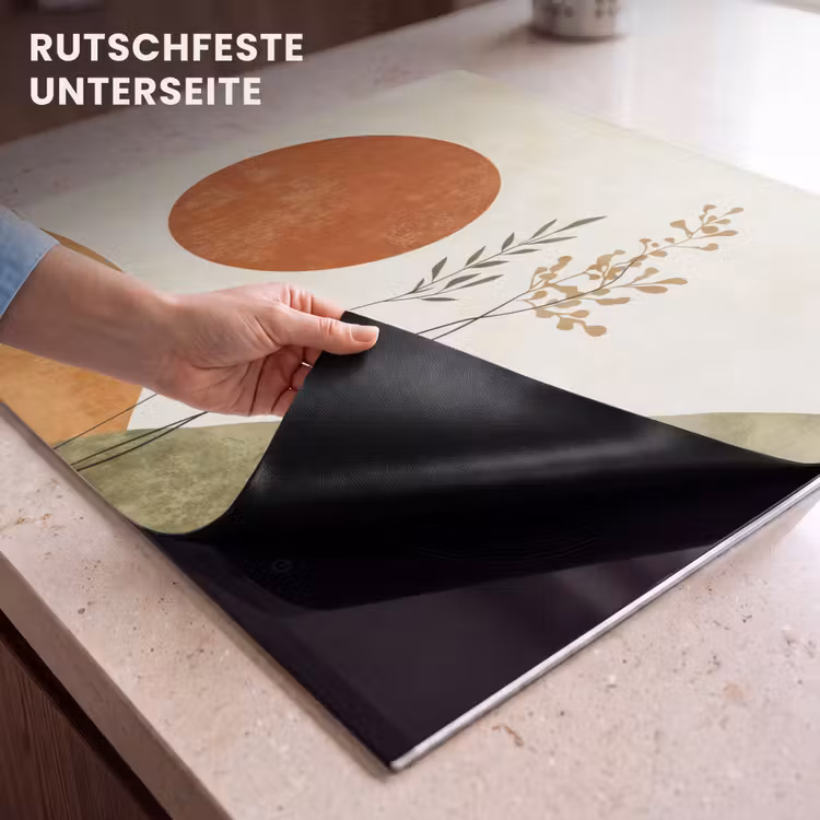 Herdabdeckplatte - Sonne - Abstrakt - Äste - Orange — 6