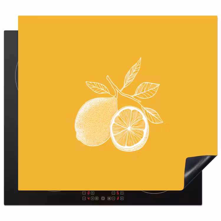 Herdabdeckplatte - Zitronen - Illustration - Minimalistisch - Gelb — 1