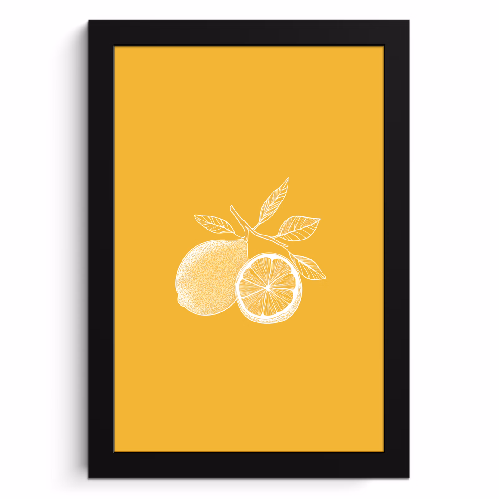 Bilder mit Rahmen - Zitronen - Illustration - Minimalistisch - Gelb — 1