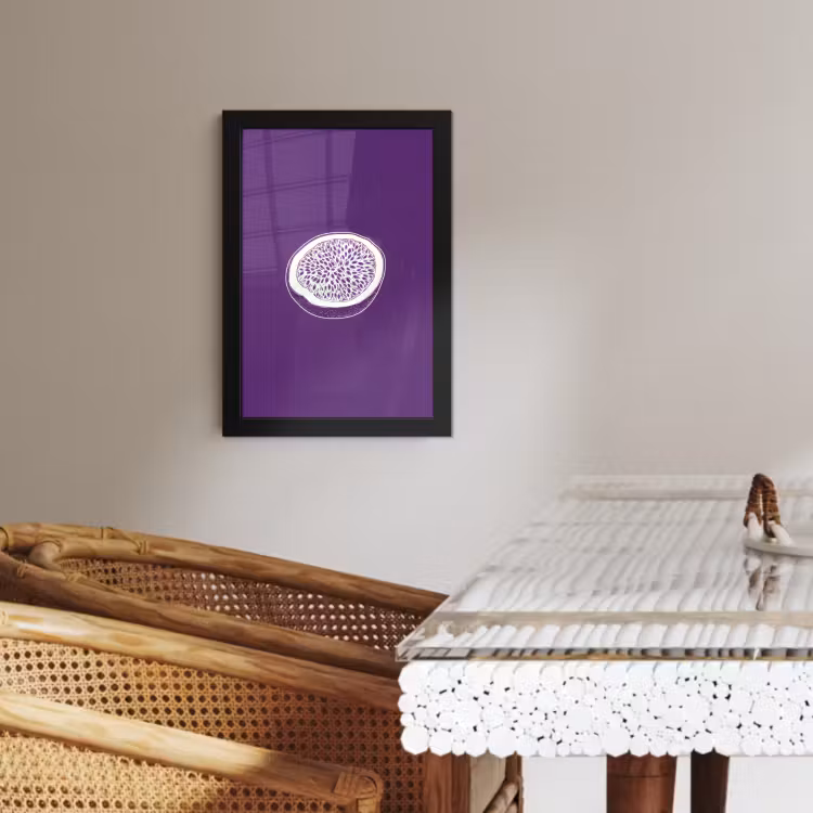 Bilder mit Rahmen - Passionsfrucht - Samen - Lila - Minimalistisch — 4