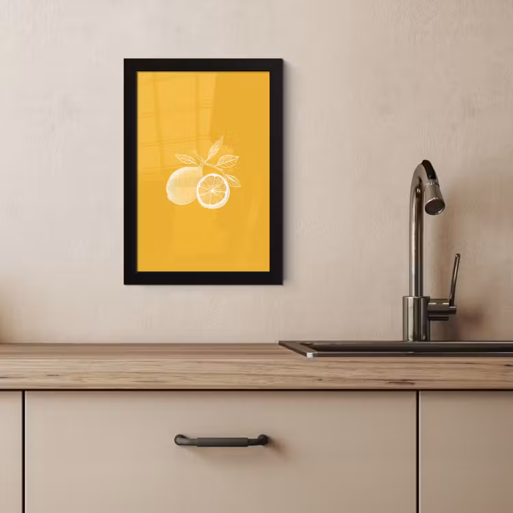 Bilder mit Rahmen - Zitronen - Illustration - Minimalistisch - Gelb — 4