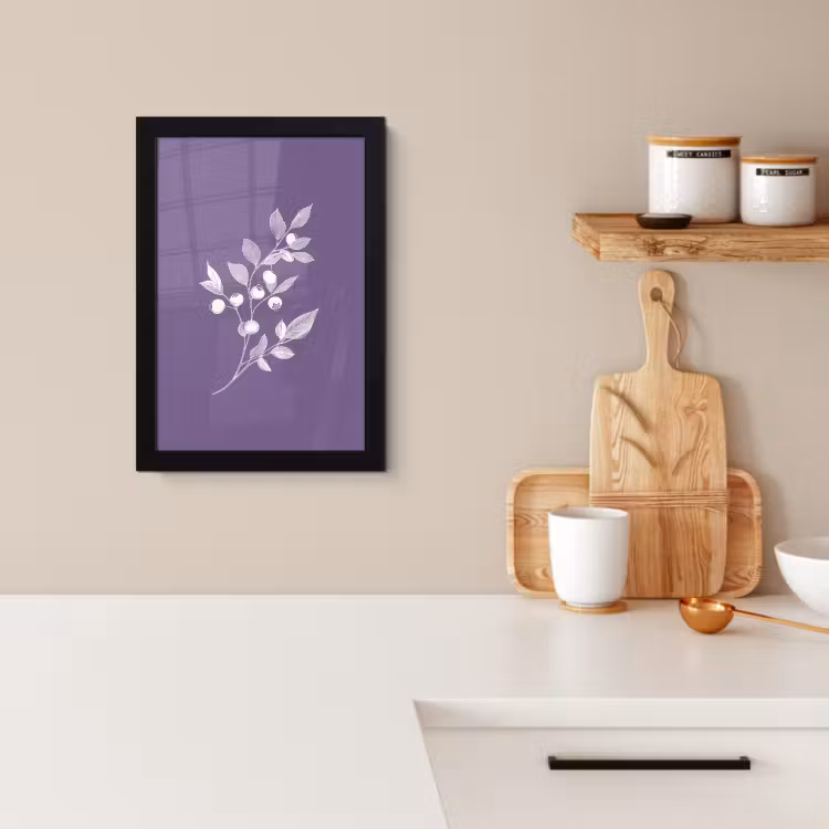 Bilder mit Rahmen - Zweig - Anmutig - Blätter - Minimalistisch — 2