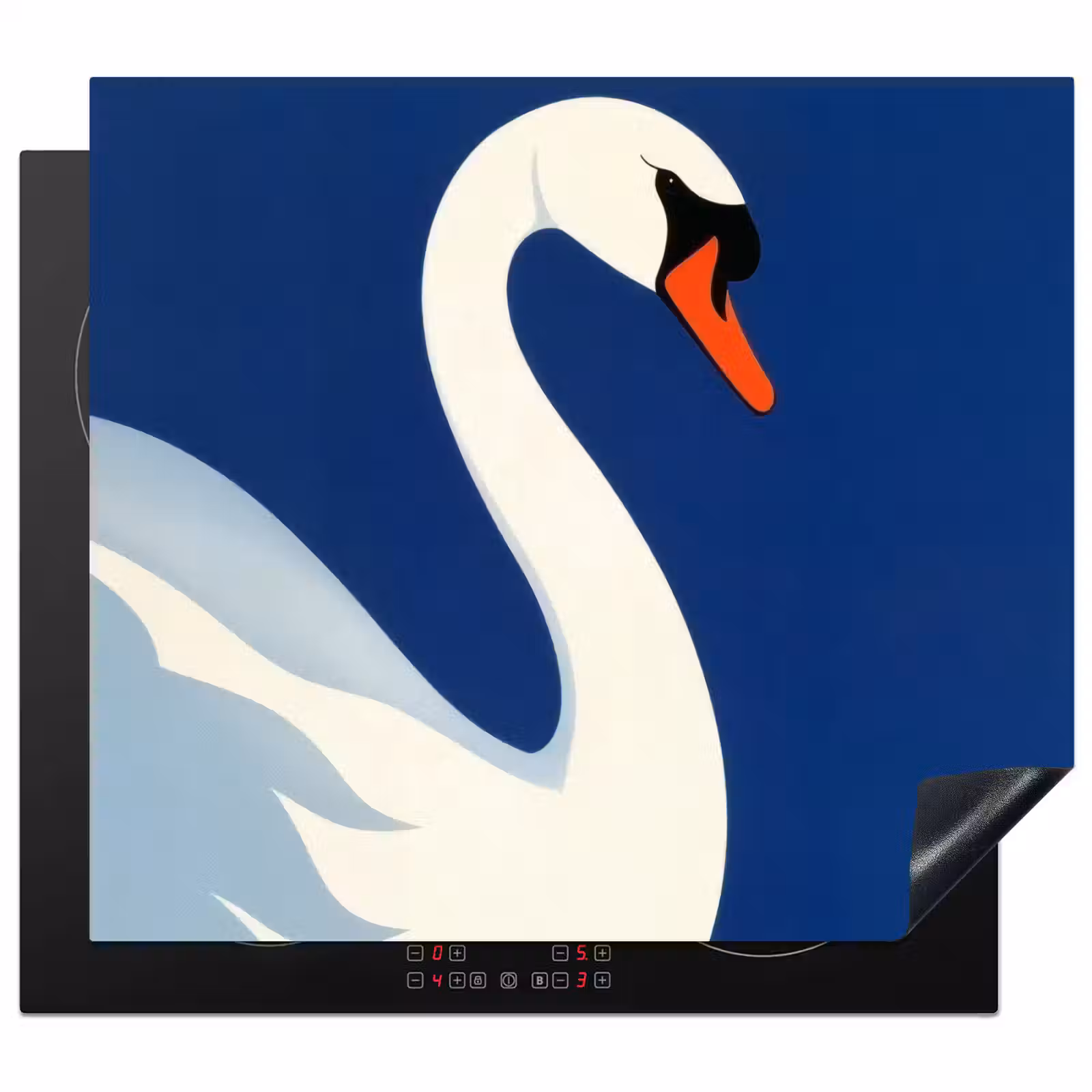 Herdabdeckplatte - Schwan - Weiß - Schnabel - Illustration — 1
