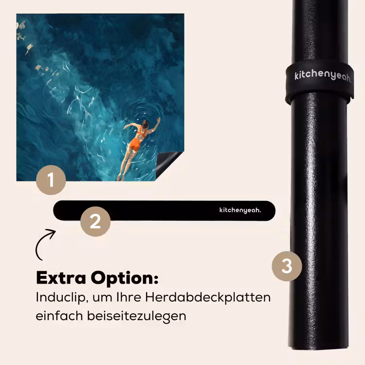Herdabdeckplatte - Frau - Wasser - Bikini - Orange — 8