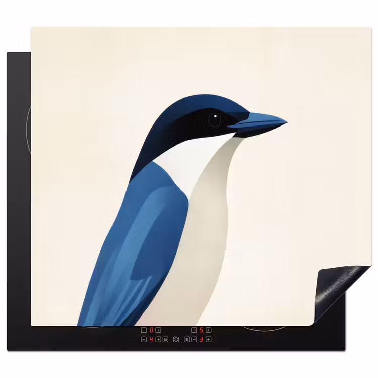Herdabdeckplatte - Illustration - Blau - Vogel — 1