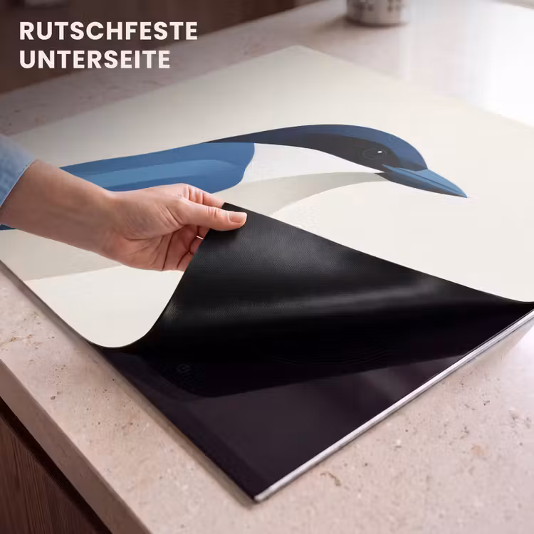 Herdabdeckplatte - Illustration - Blau - Vogel — 6