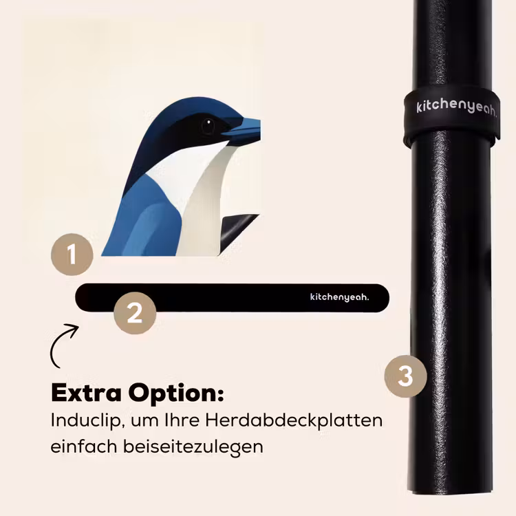 Herdabdeckplatte - Illustration - Blau - Vogel — 8