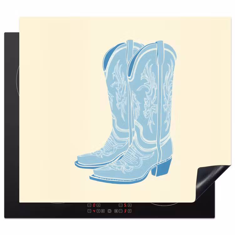 Herdabdeckplatte - Illustration - Cowboystiefel - Muster — 1