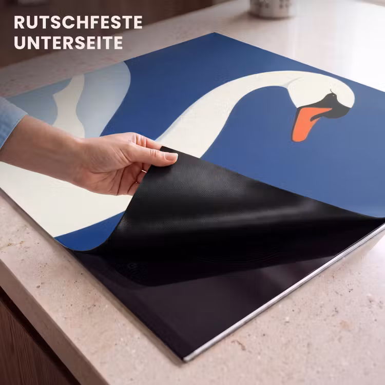 Herdabdeckplatte - Schwan - Weiß - Schnabel - Illustration — 6