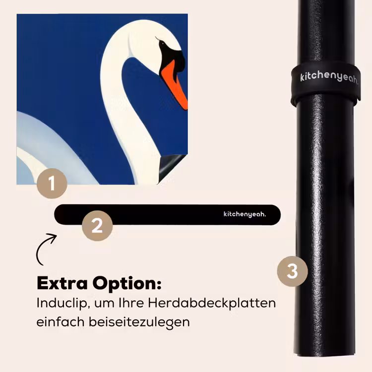 Herdabdeckplatte - Schwan - Weiß - Schnabel - Illustration — 8