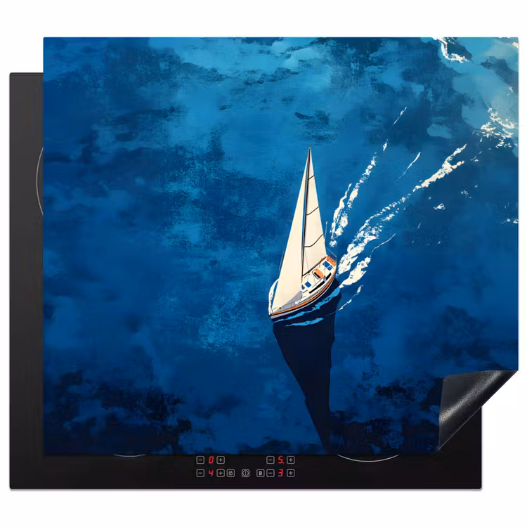 Herdabdeckplatte - Segelboot - Wasser - Abstrakt - Schatten — 1