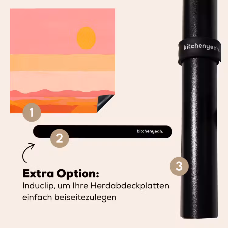 Herdabdeckplatte - Sonne - Abstrakt - Landschaft - Orange — 8