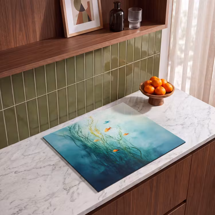 Herdabdeckplatte - Wasserpflanzen - Fische - Farbenfroh - Wasser — 4