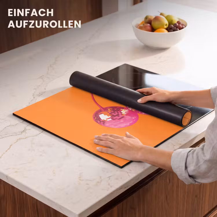 Herdabdeckplatte - Discokugeln - Kirsche - Spiegel - Rosa — 7