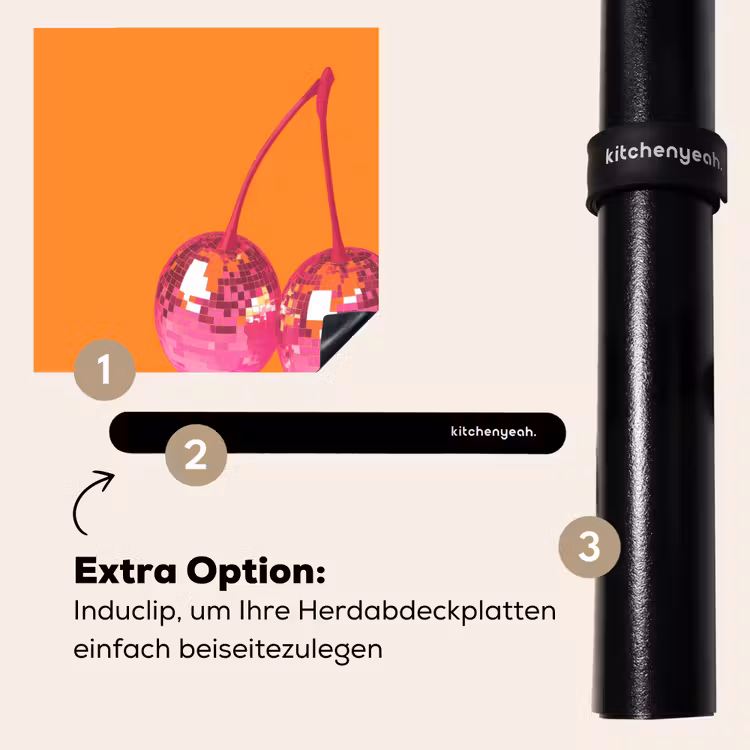 Herdabdeckplatte - Discokugeln - Kirsche - Spiegel - Rosa — 8