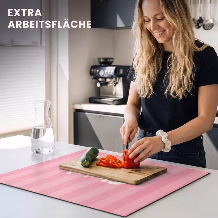 Herdabdeckplatte - Gestreift - Rosa - Chéri — 5