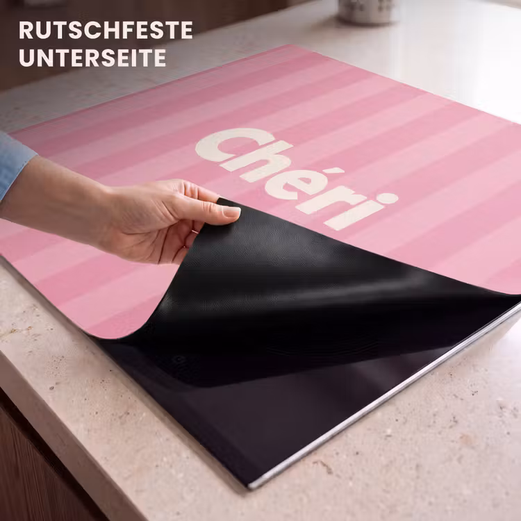 Herdabdeckplatte - Gestreift - Rosa - Chéri — 6