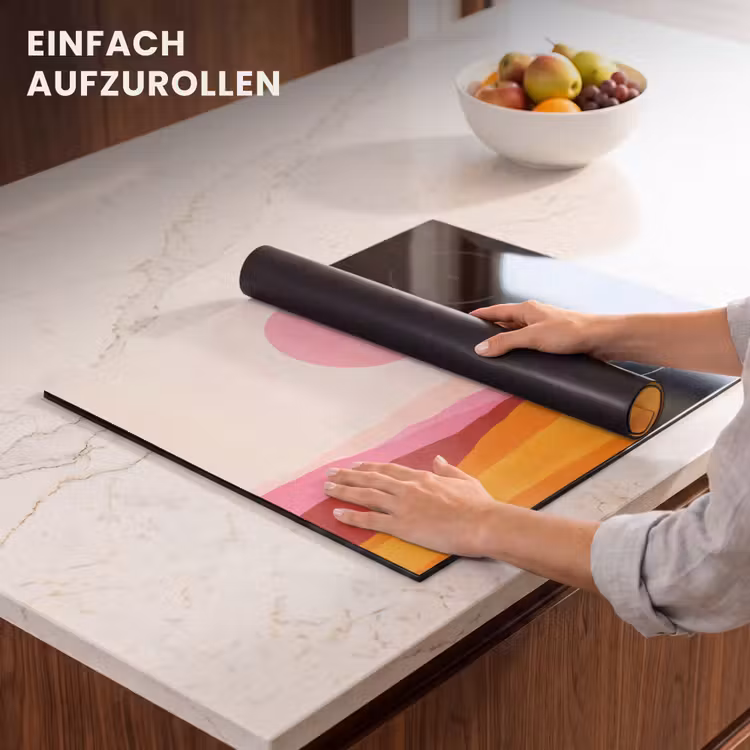 Herdabdeckplatte - Hügel - Orange - Sonne - Abstrakt — 7