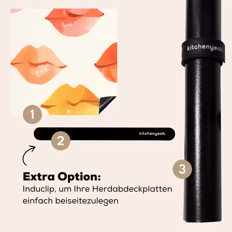 Herdabdeckplatte - Lippen - Bunt - Glänzend — 8