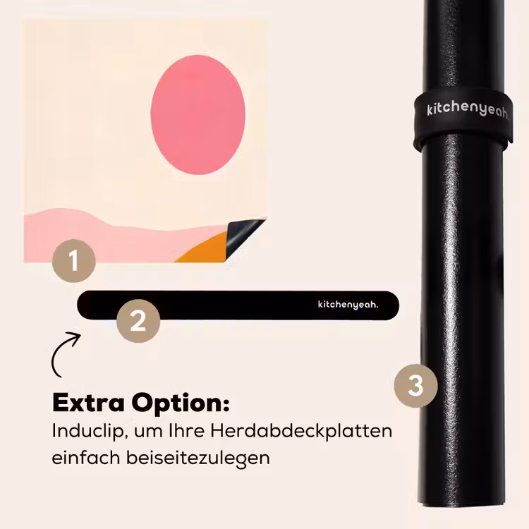 Herdabdeckplatte - Sonne - Hügel - Abstrakt - Rosa — 8