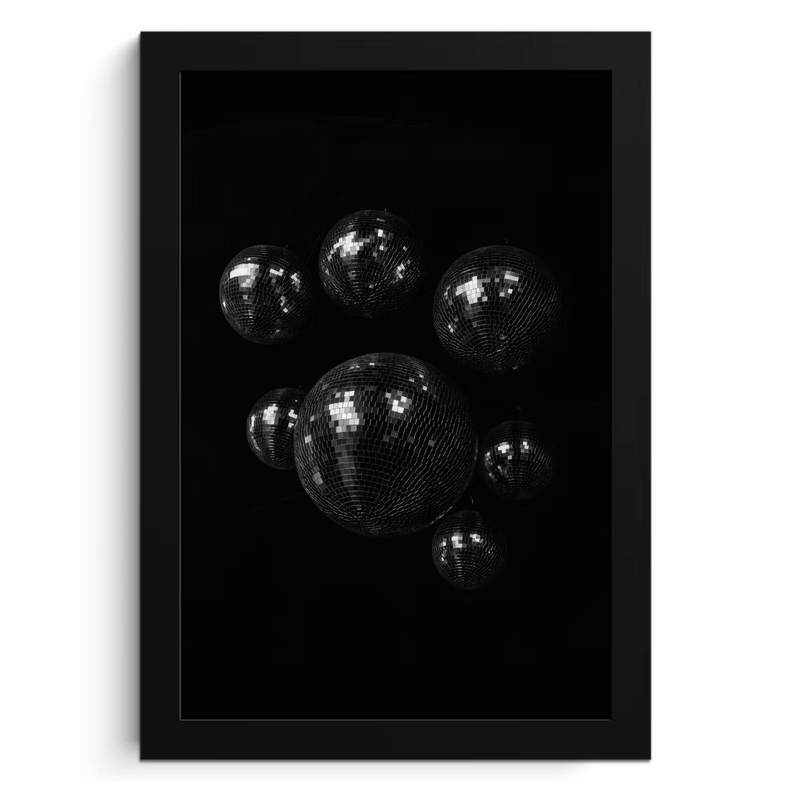 Bilder mit Rahmen - Disco-Kugeln - Minimalistisch - Schwarz — 1