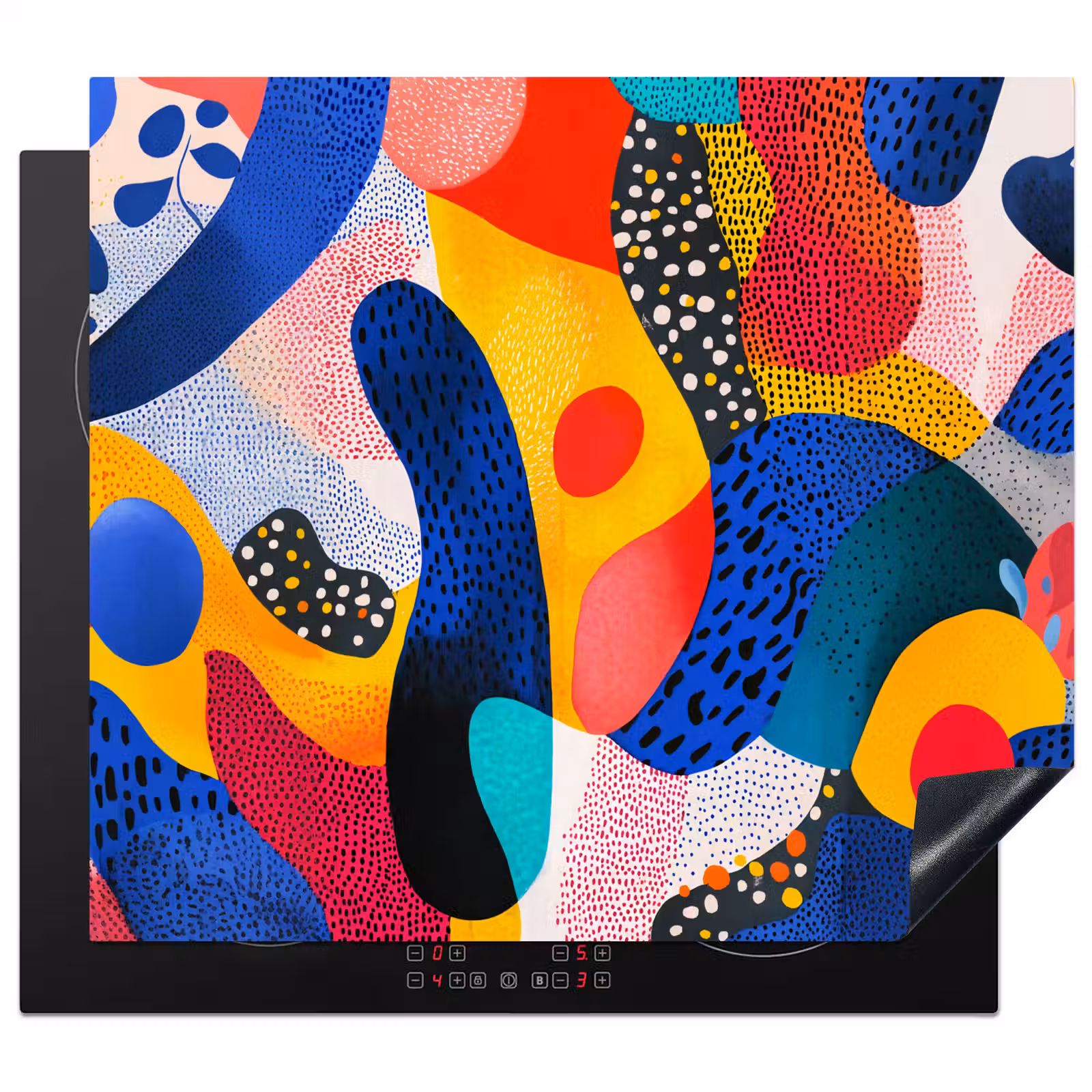 Herdabdeckplatte - Formen - Abstrakt - Punkte - Blau — 1