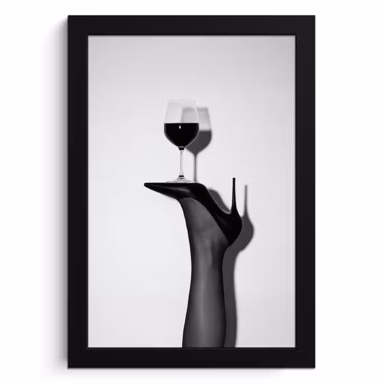 Bilder mit Rahmen - Absatz - Wein - Minimalistisch - Schwarz — 1