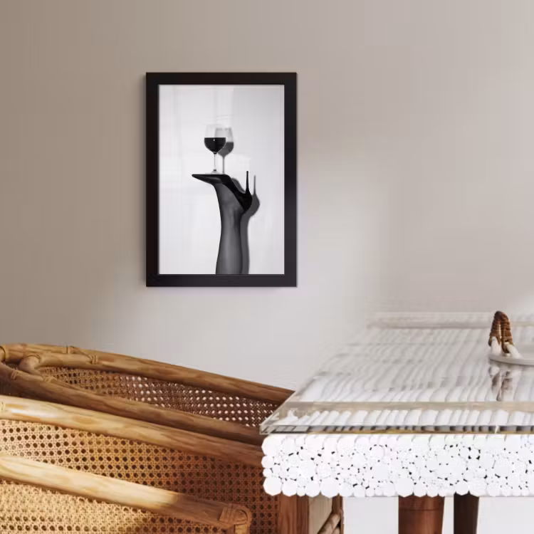 Bilder mit Rahmen - Absatz - Wein - Minimalistisch - Schwarz — 2