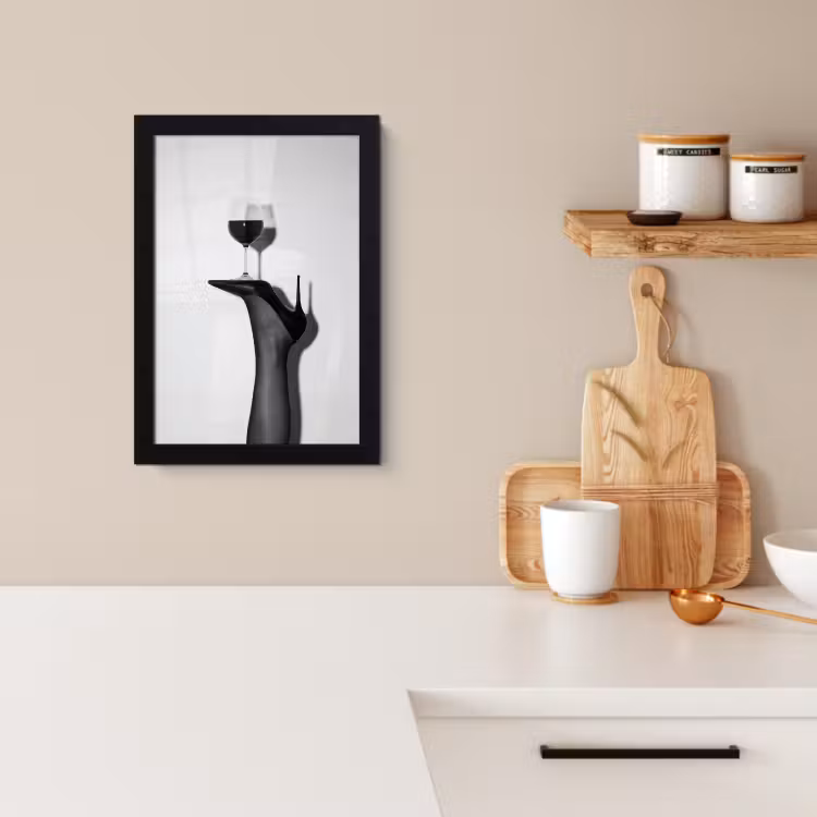 Bilder mit Rahmen - Absatz - Wein - Minimalistisch - Schwarz — 3