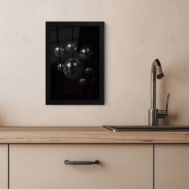 Bilder mit Rahmen - Disco-Kugeln - Minimalistisch - Schwarz — 4