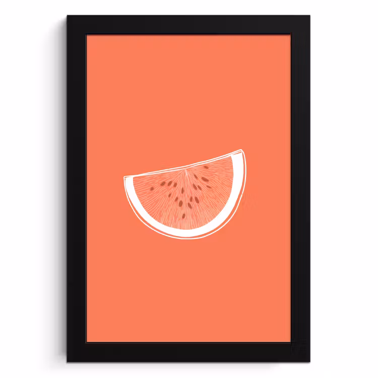 Bilder mit Rahmen - Wassermelone - Linien - Korallenrot — 1
