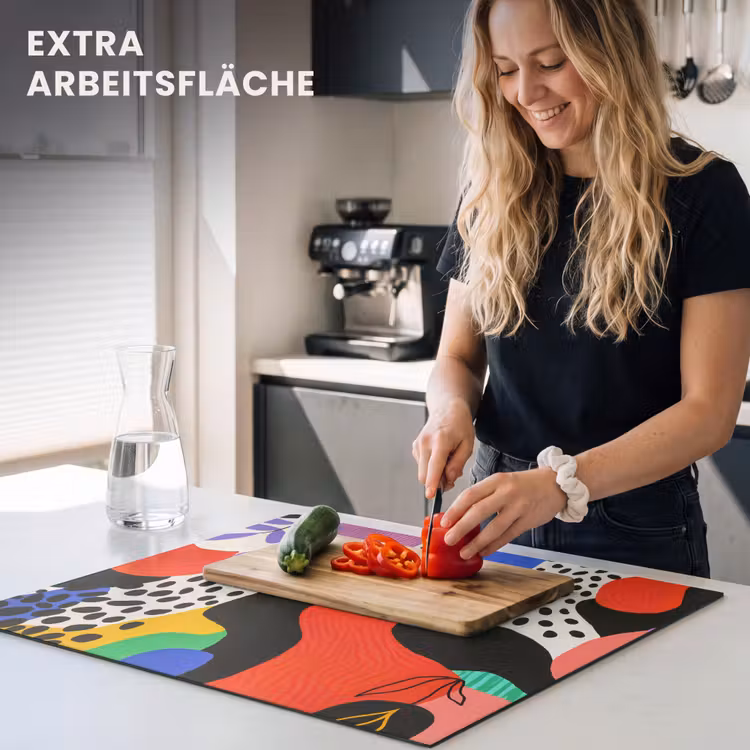 Herdabdeckplatte - Abstrakt - Formen - Farben - Punkte — 5