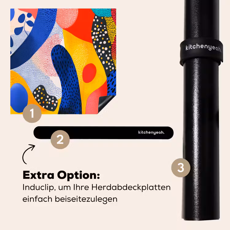 Herdabdeckplatte - Formen - Abstrakt - Punkte - Blau — 8