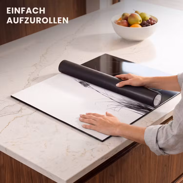 Herdabdeckplatte - Minimalistisch - Stängel - Weiß — 7